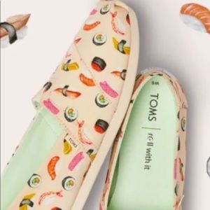 🔮 NEW Toms Sushi Shoes Flats Slides size 10W